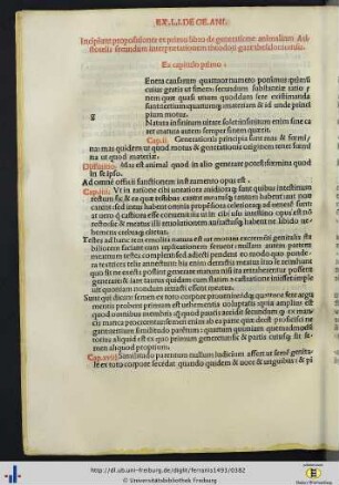 Liber XIX. Ex libris de generatione animalium.