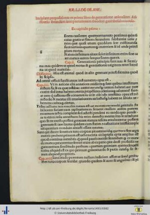 Liber XIX. Ex libris de generatione animalium.