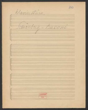 Klavierstück. Arr; pf; KinBu B 97; op. 11 Nr. 2