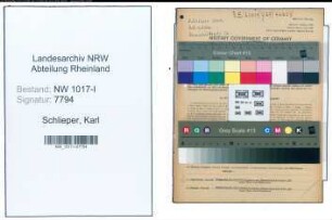 Entnazifizierung Karl Schlieper , geb. 25.01.1908 ()