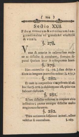 Sectio XXII. Fibrae venarum & arteriarum longitudinales vi gaudent elastica & vitali.