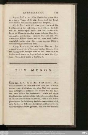 Zum Menon.