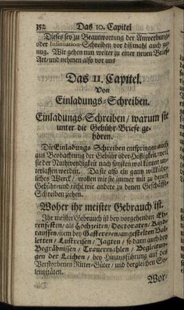 Das 11. Capitel. Von Einladungs-Schreiben.