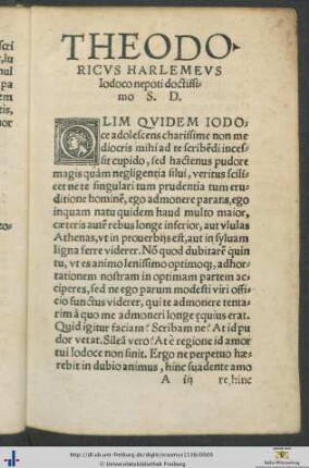 Desyderii Erasmi Roterodami de Contemptu mundi Epistola