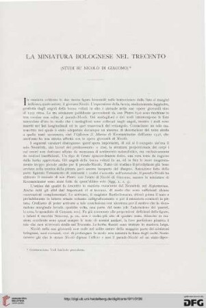 14: La miniatura bolognese nel trecento, [2] : (Studi su Nicolò di Giacomo)