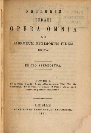 Opera omnia : Ad librorum optimorum fidem ed., 1