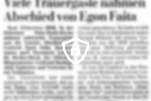 Viele Trauergäste nahmen Abschied von [Name maskiert]