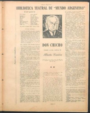 Don Chicho : Biblioteca teatral de "Mundo Argentino"