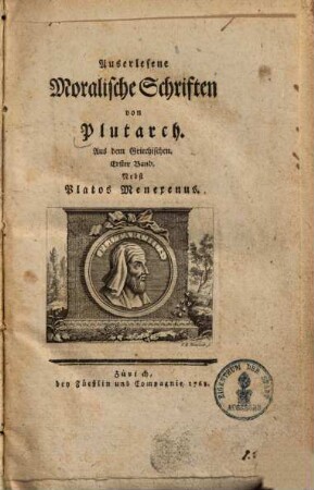 Auserlesene moralische Schriften von Plutarch, 1