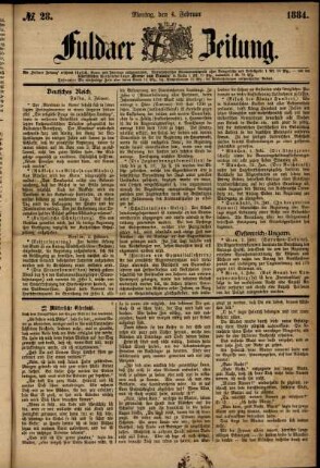 Ausgabe vom Montag, den 04. Februar 1884.