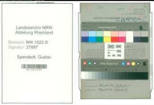Entnazifizierung Gustav Spendeck , geb. 07.08.1898 (Werkmeister)