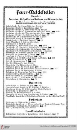 Feuermeldestellen