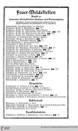 Feuermeldestellen