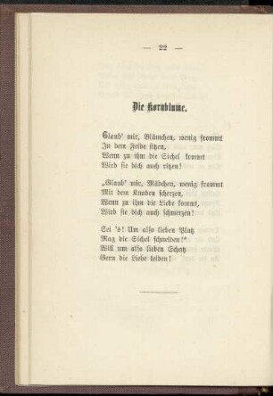 Die Kornblume
