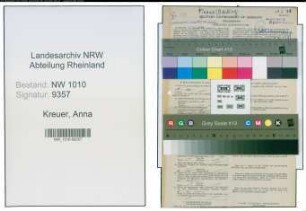 Entnazifizierung Anna Kreuer , geb. 06.01.1895 (Bankangestellte)