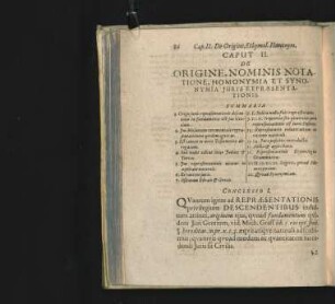 Cput II. De Origine, Nominis Notatione, Homonymia Et Synonymia Iuris Repraesentationis.