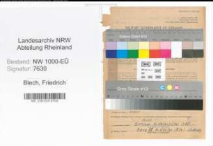 Entnazifizierung Friedrich Blech, geb. 29.06.1896 (Lehrer)