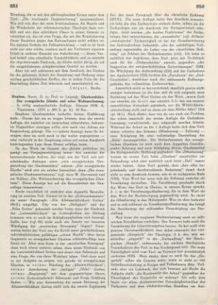 251-253 [Rezension] Stephan, Horst, Glaubenslehre