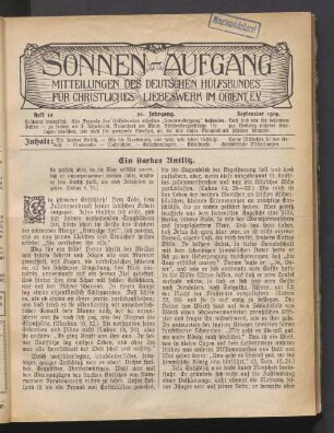 Heft 12. 21. Jahrgang. September 1919