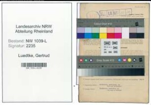 Entnazifizierung Gertrud Luedtke , geb. 25.07.1905 ()