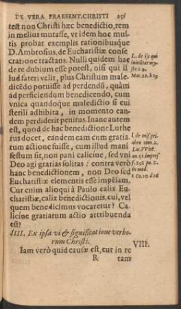 IIII. Ex ipsa vi et significatione verborum Christi.