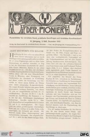 3. Heft, Dezember 1913
