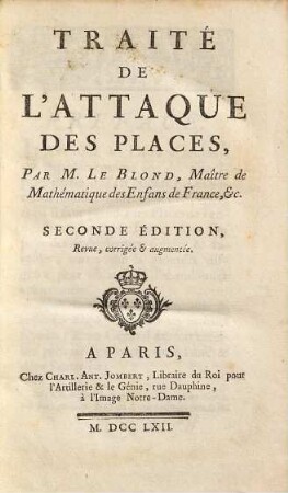 Traité de l'attaque des places