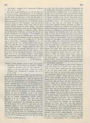 317-319 [Rezension] Wendt, Hans Hinrich, Die Apostelgeschichte