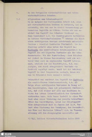 1. Zu den Kategorien wirtschaftlicher und volkswirtschaftlicher Schaden