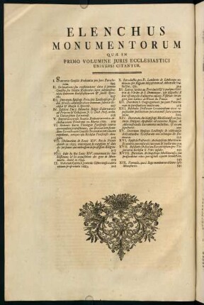 Elenchus Monumentorum.