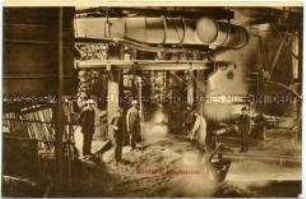 Hochofen-Anstich in der Witkowitzer Bergbau- und Eisenhüttengesellschaft