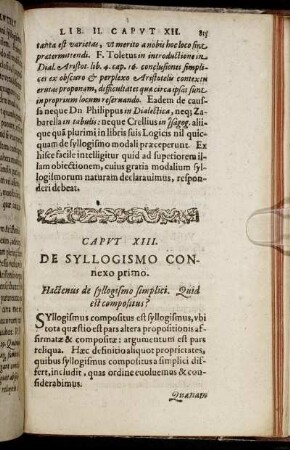 Caput XIII. De Syllogismo Connexo primo.