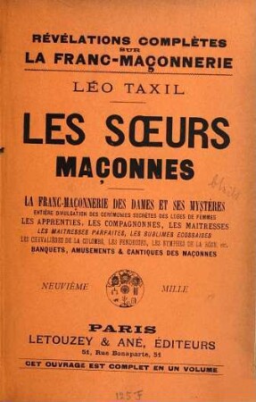 Les soeurs maçonnes