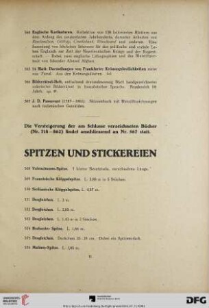 Spitzen und Stickereien (Nr. 568-644)