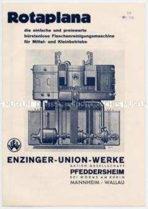 Bürstenlose Flaschenreinigungsmaschine "Rotaplana" für Mittel- und Kleinbetriebe