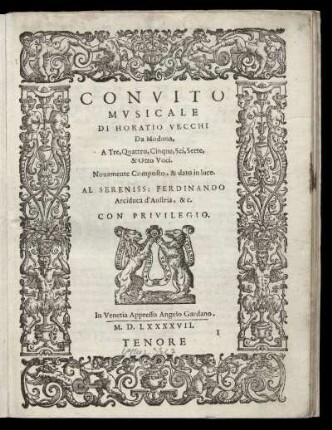 Convito musicale. Tenore