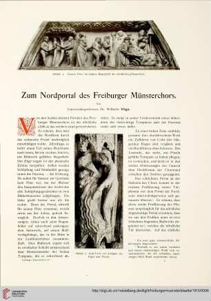 Zum Nordportal des Freiburger Münsterchors