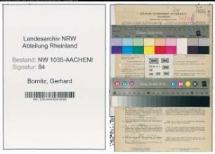 Entnazifizierung Gerhard Bornitz , geb. 23.07.1902 (Bergingenieur)
