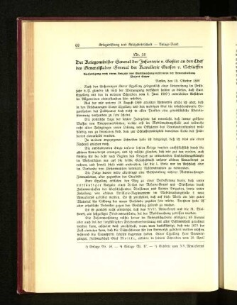 Nr. 18. Der Kriegsminister General der Infanterie v. Goßler an den Chef des Generalstabes General der Kavallerie Grafen v. Schlieffen