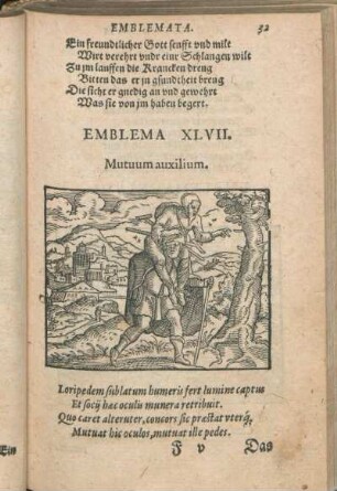 Emblema XLVII. Mutuum auxilium.