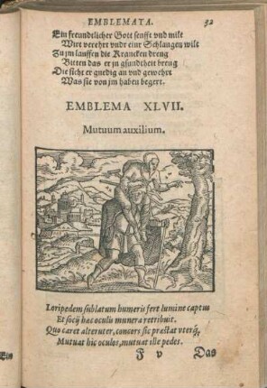 Emblema XLVII. Mutuum auxilium.