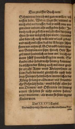 Das XXXVI. Capitel.