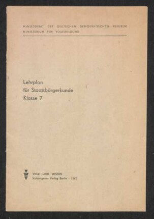 1967: Klasse 7