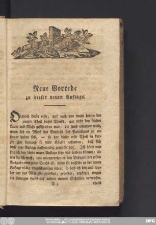 Neue Vorrede zu dieser neuen Auflage.