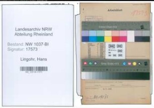 Entnazifizierung Hans Lingohr , geb. 24.02.1903 (Angestellter)