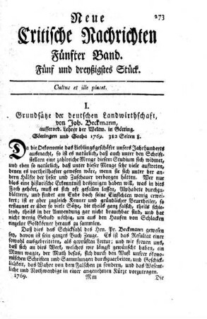 Fünf und dreyßigstes Stück.