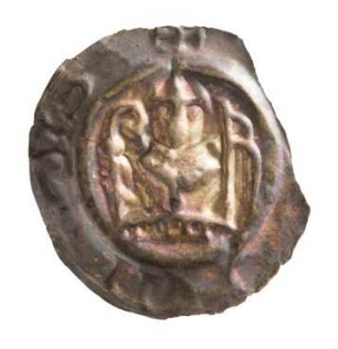 Münze, Brakteat, 2. Hälfte 13. Jh.