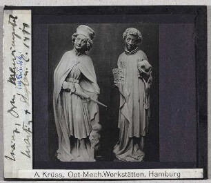 Mainz, Dom: Memorienpforte, Südseitenschiff, Hl. Martin und Hl. Stephanus