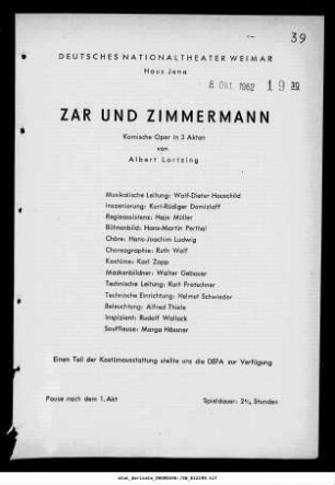 Zar und Zimmermann