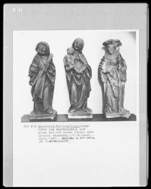 Madonna zwischen einem Abt und dem Heiligen Bartholomäus